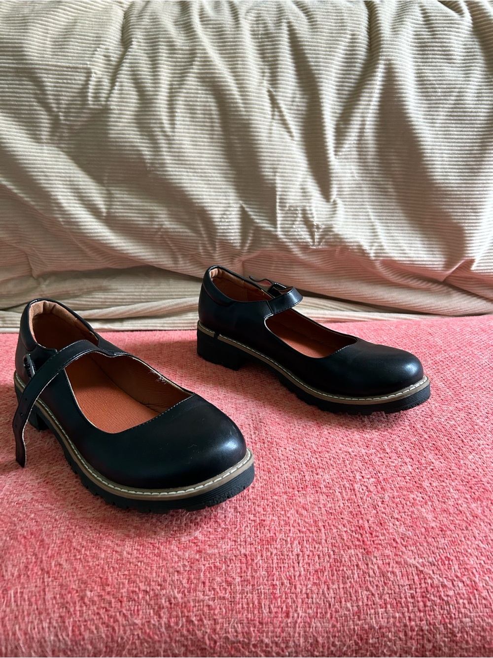 Women’s Black Mary Jane Chunky Heel Shoes